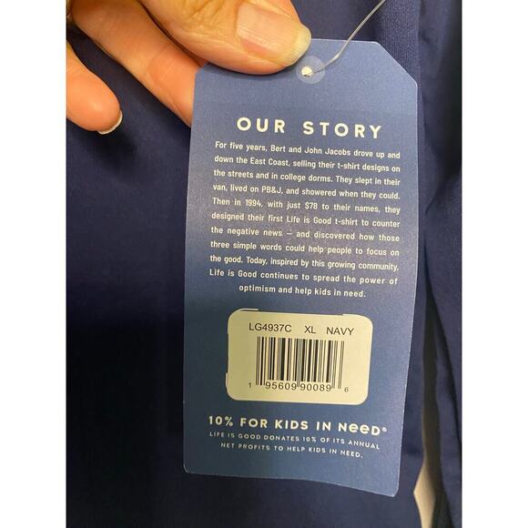 NWT Kids Life Is Good Dark Blue Rash Guard Swim Shirt Size XL Beach Swim - Picture 9 of 13